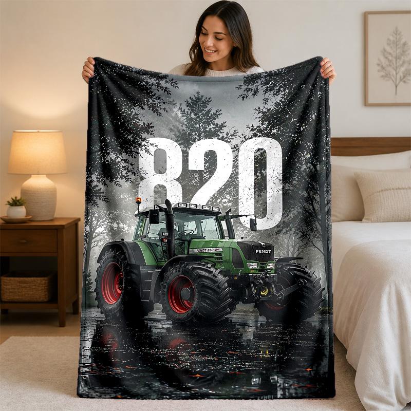 Coperta in Flanella Stampata John Deere Morbida Calda Coperta Plaid in Peluche Per Letto Divano Divano Uso Domestico Interno