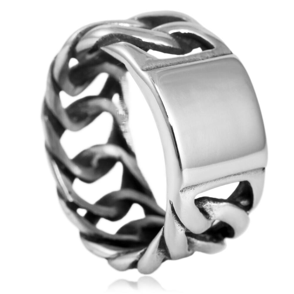 European and American Jewelry Simple Hollow Locomotive Chain Ring Retro Trendy Man Ring 2026 no. 8
