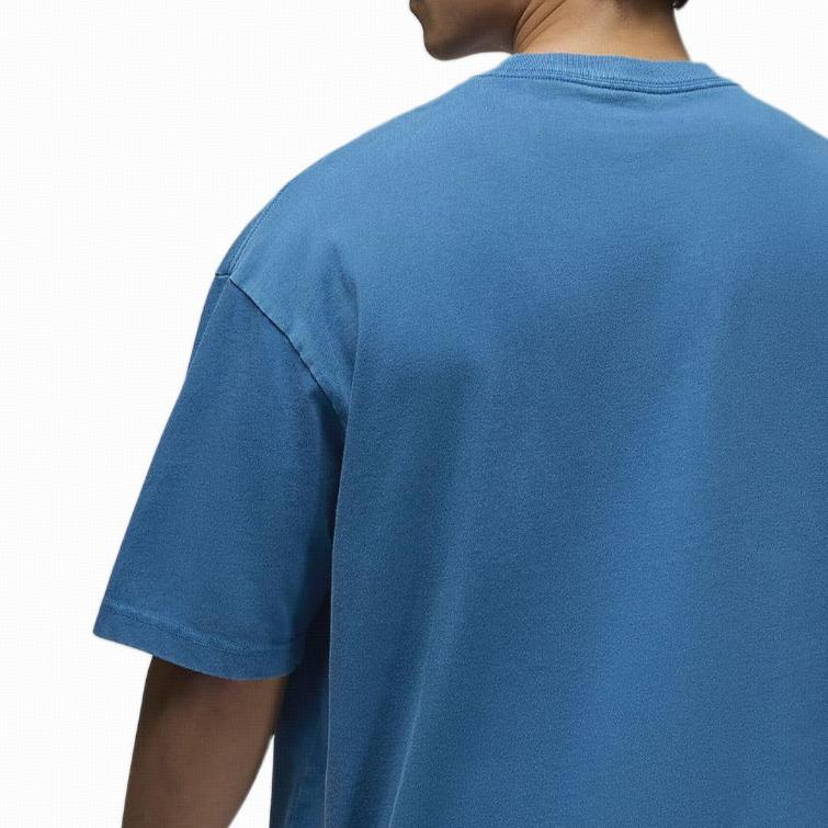 Jordan Flight Essentials Logo Fashion Comfortable Crew Neck Casual Loose Short Sleeve T-Shirt Men Tops Blue DZ0605-457