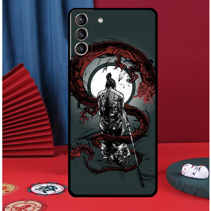 Japan The Samurai Ninja Phone Case For Samsung Galaxy S25 Ultra S9 S10 S20 S21 FE S22 S23 Plus S24 Ultra Back Cover