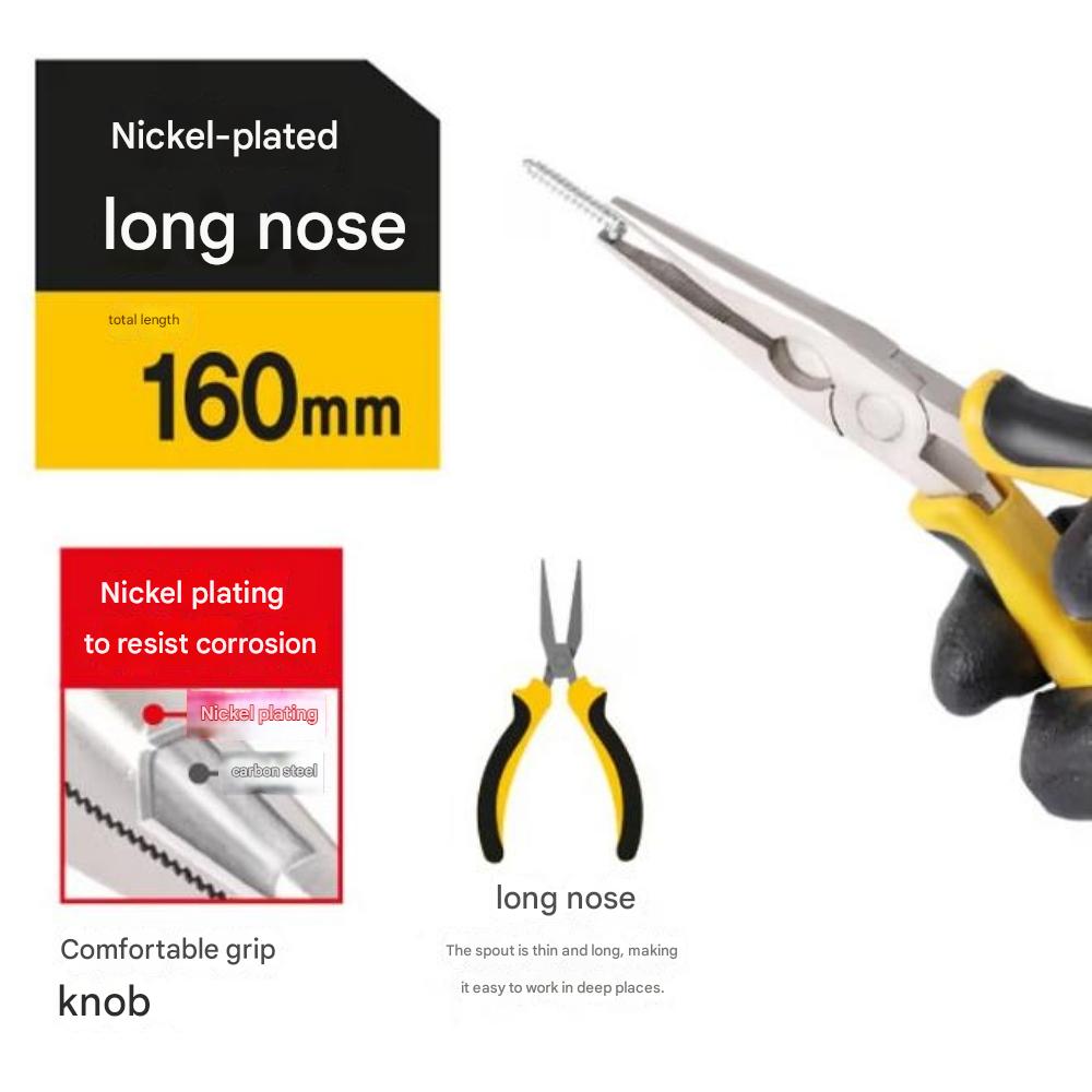 Nickel-plated Long Nose 160mm