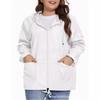 Womens Lightweight Hooded Zip-Up Jacket Hiking Outdoor Rain Protection Sport Casual Wear