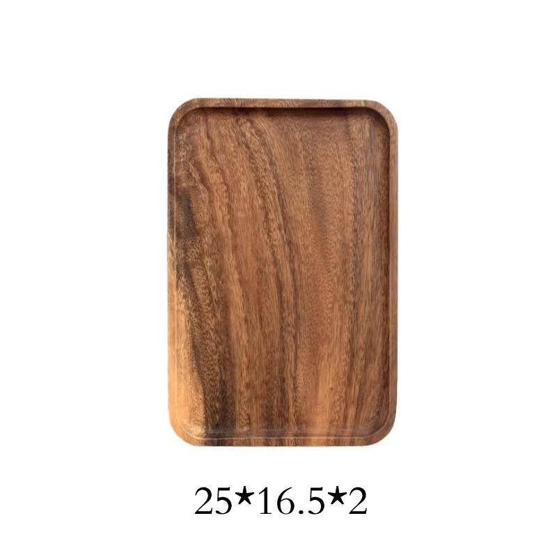 Tavă versatilă din lemn de nuc japonez – Ideală pentru servirea ceaiului, fructelor sau pizzei în hoteluri