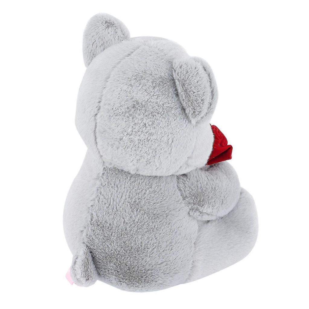 Bear Plush Toy With Rose,compatible With Kids Boys Girls Birthday Christmas(23cm)
