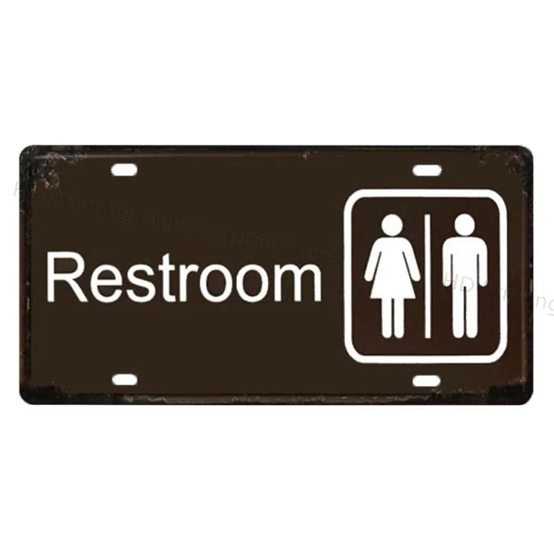DORA Tin Sign OPENCLOSED Free WIFI License Plate Store Wall Decor Restrooms Tin Sign Vintage No Smoking WC Metal Sign Painting Plaques Poster