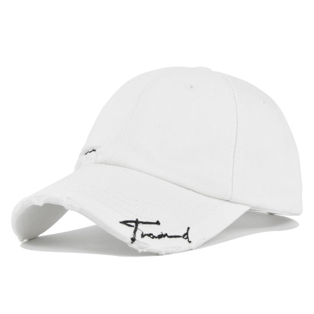 Washed Cotton Baseball Cap Wide Brim Embroidery Hat Versatile Trend Hat Unisex