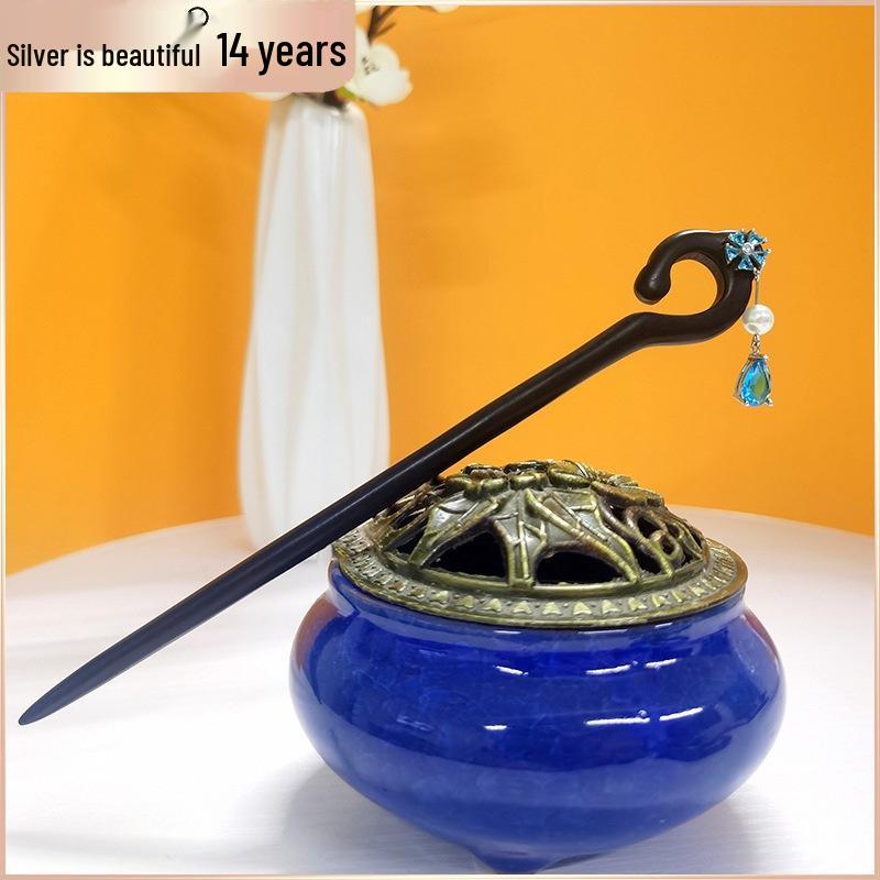 Современная синяя заколка-снежинка: Стильная заколка для волос в древнем стиле для женщин