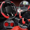 30pc Car Steering Wheel Cover Gear Cover Handbrake Shoulder Guard Armrest Box Mat Line