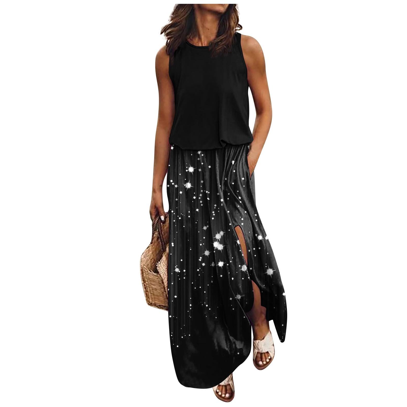 Женское платье с эластичным поясом и принтом — фото 3