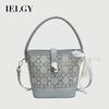 Ladies Messenger Bag Denim Portable Bucket Bag Shoulder Diamond