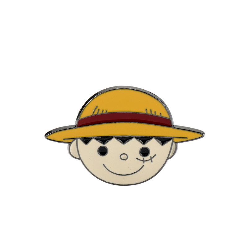 One Piece Луффи и Зоро Пираты Соломенной Шляпы Металлический Значок Брошь