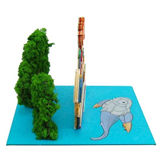 Sankei Studio Ghibli Mini Ponyo on the Cliff by the Riding the Pompom Paper Craft Sea, Boat, Non-scale MP07-40