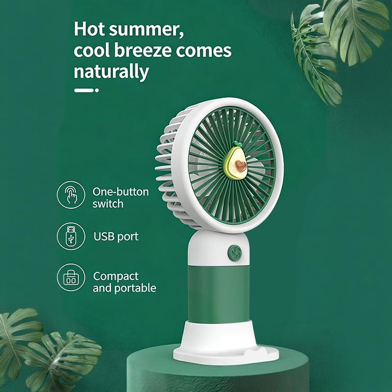 Usb Rechargeable Portable Handheld Fan – Cute Plastic Design, Dual Use (Handheld/Stand), Summer Cooling Fan For Kids & Adults