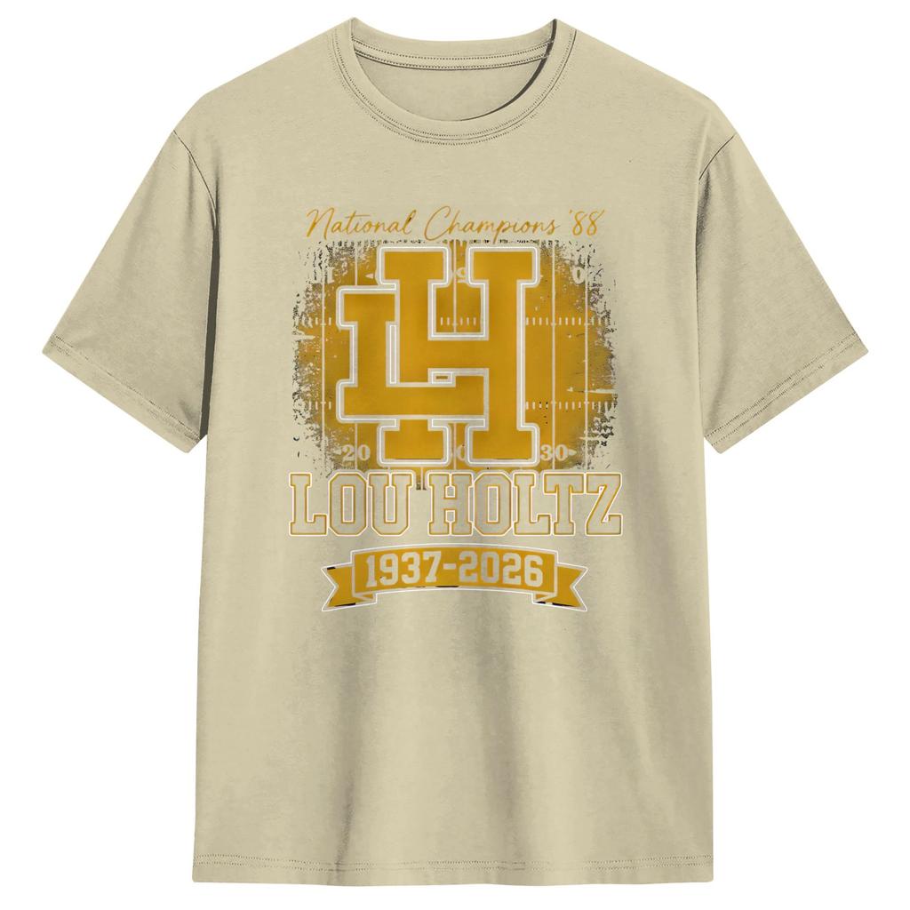 Lou Holtz LH 1937 2026 T Shirt Men Pure Cotton Funny TShirt Round Neck Tees Short Sleeve Tops Plus Size