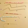 Set of 4 Curved  Bead Needle Accessory Bead Spinner Needle Stainless Steel Curved Needle for  Bead Artisans