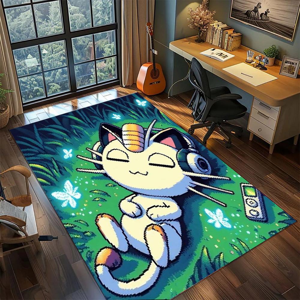 Pokemon Non Slip Home Daily Carpet Rug, Washable Large Area Floor Mat Fashion Gamer Bedroom.-TING