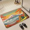 Landscape L Mount Fuji Floor Mat Eco  Flannel Doormat Non Slip Odorless Indoor Floor Rug Soft Short Plush Home Mat