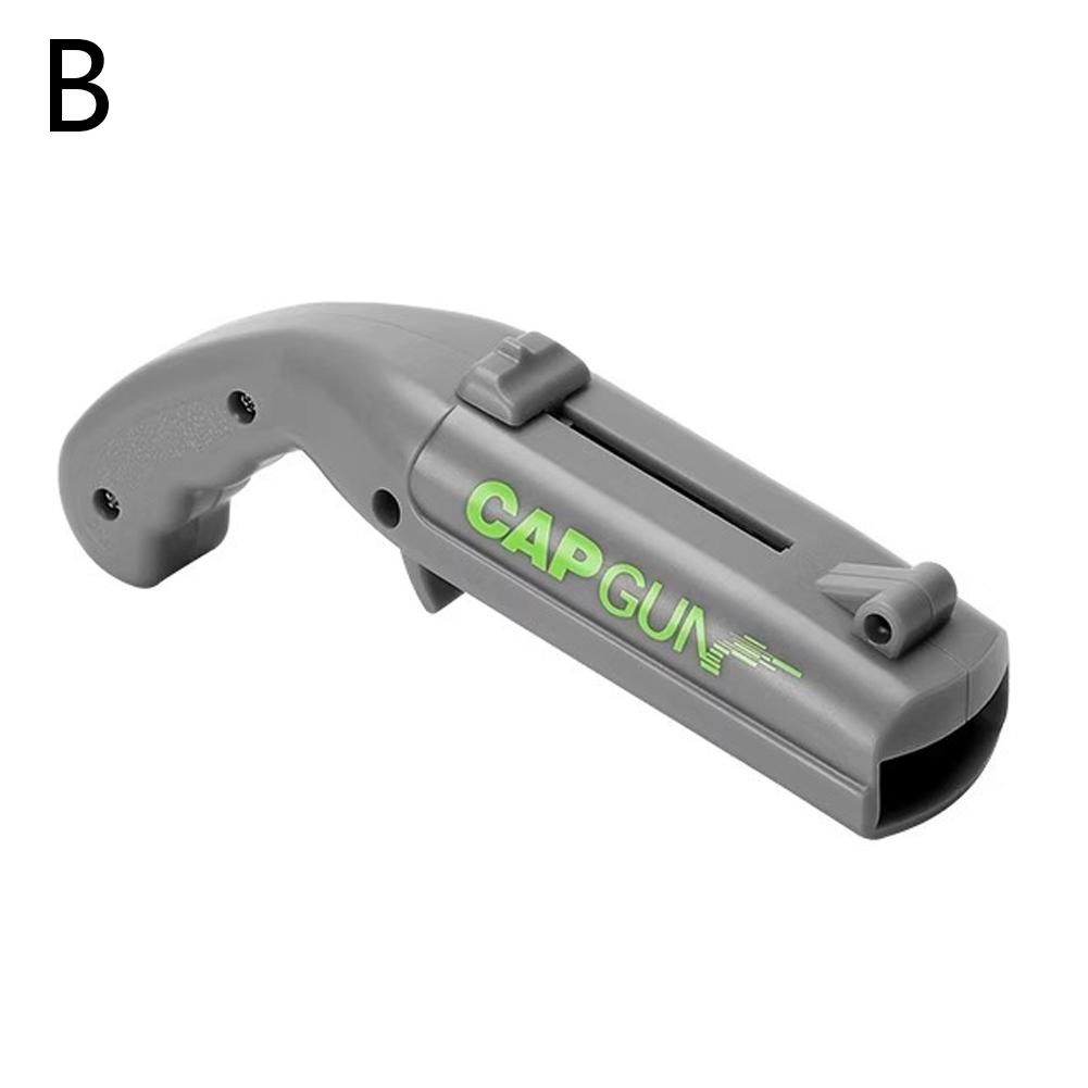 Beer Opener Launcher Bottle Portable Cap Gun Creative Flying Cap Bar Tool Drink Opening Gun Shaped Bottle Lids Shooter Red Gray