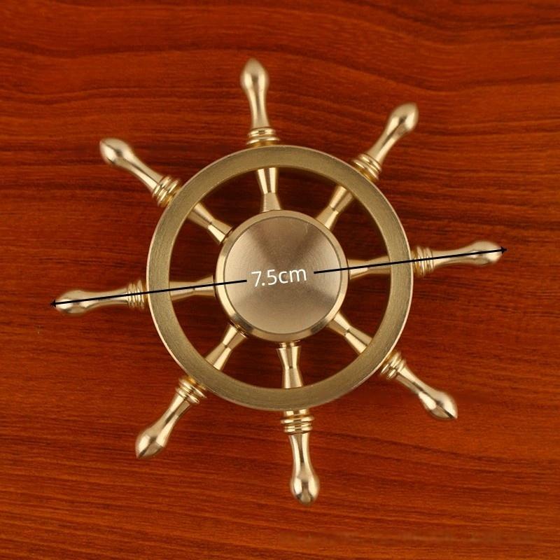 Brass Fingertip Gyro Combat Eight Arm Gyro Detachable Metal Adult Decompression Artifact Student Creative Gift Hand Play Piece