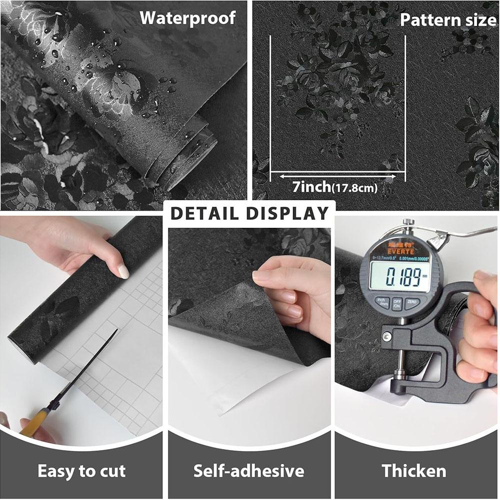 Atmospheric Space Black Wallpaper Floral Wallpaper Removable Wallpaper