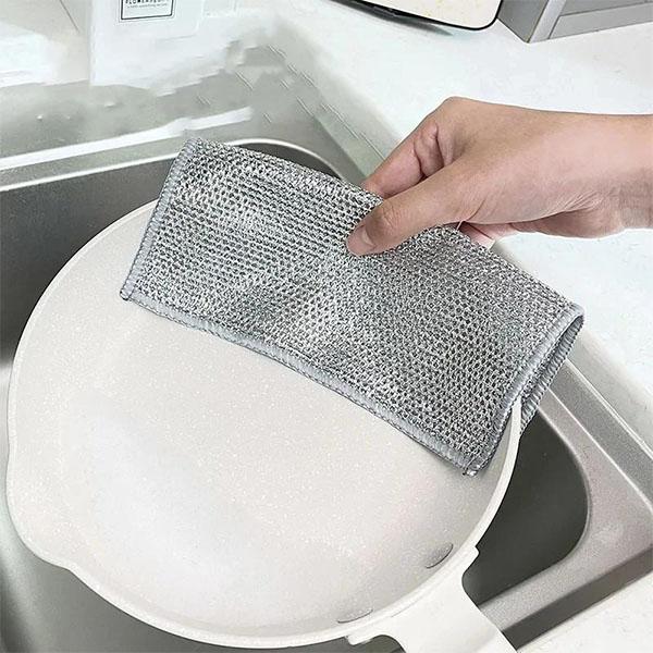 Kitchen Cleaning Cloth Rust Removal Magic Cleaning Cloth Metal Steel Wire Cleaning Rag Multipurpose Dish Wash