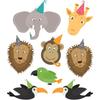 Temporary Tattoos - MEGACREA DIY - Jungle Party - 16 Pieces - Colorful Animals - Easy To Apply