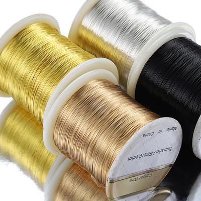 1Roll No Fade Copper Beading Wire Shapable Tarnish-Resistant Wire for DIY Bracelet Earrings Jewelry Making Craft Wholesale