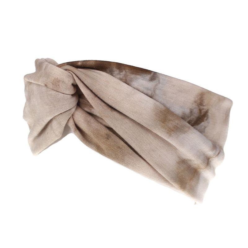 Retro Korsknuten Dam Flickor Elastisk Yoga Turban Knuten Hårband Sport Huvudband Bredt Huvudband