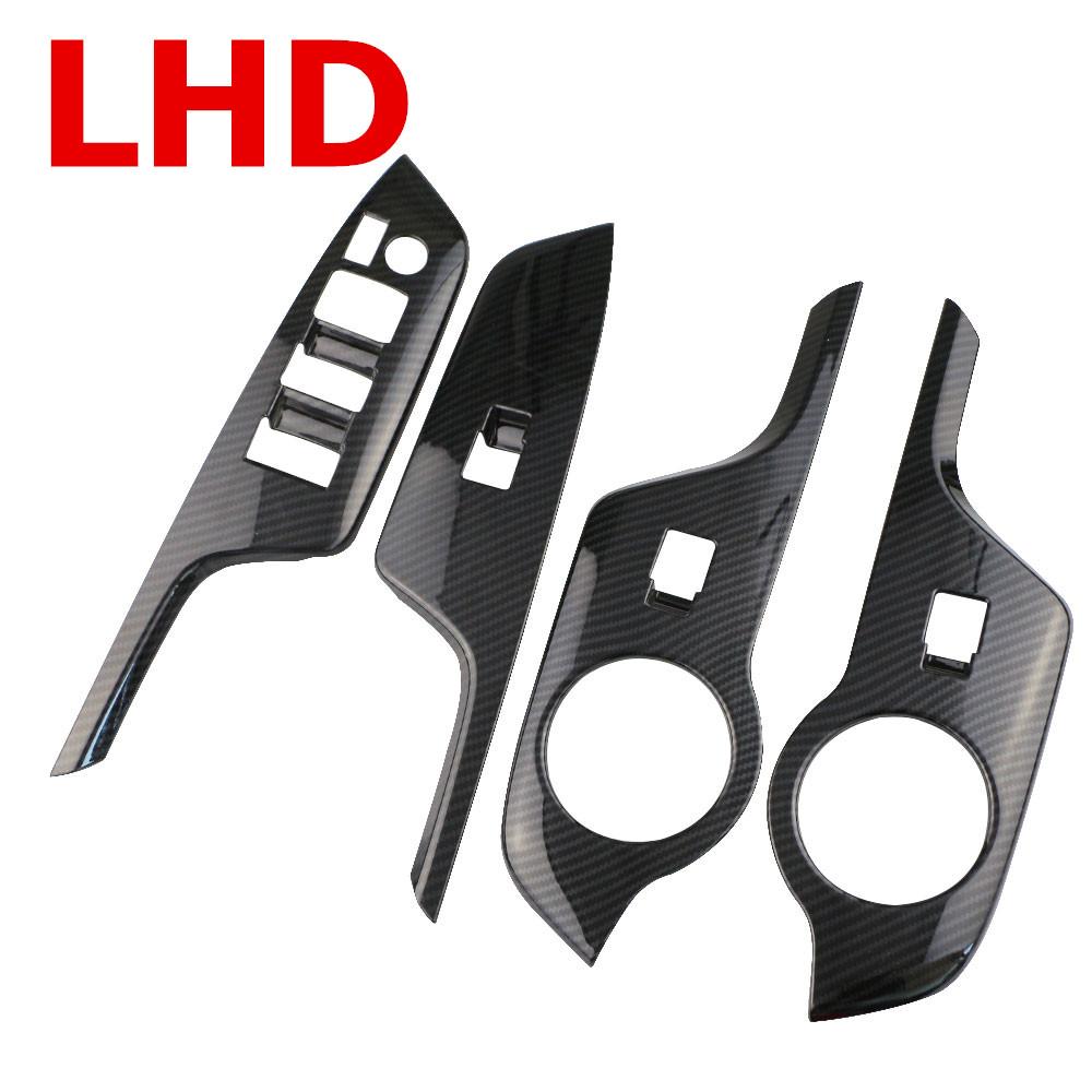 4Pcs ABS Car Window Lift Switch Button Panel Cover Decoration Stikcer Trim for Toyota CHR C-HR 2016- LHD/RHD Accessories