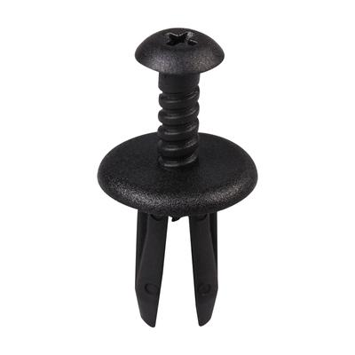 10 Pieces Push Type Retainer, Expanding Screw Rivet Black for European Cars