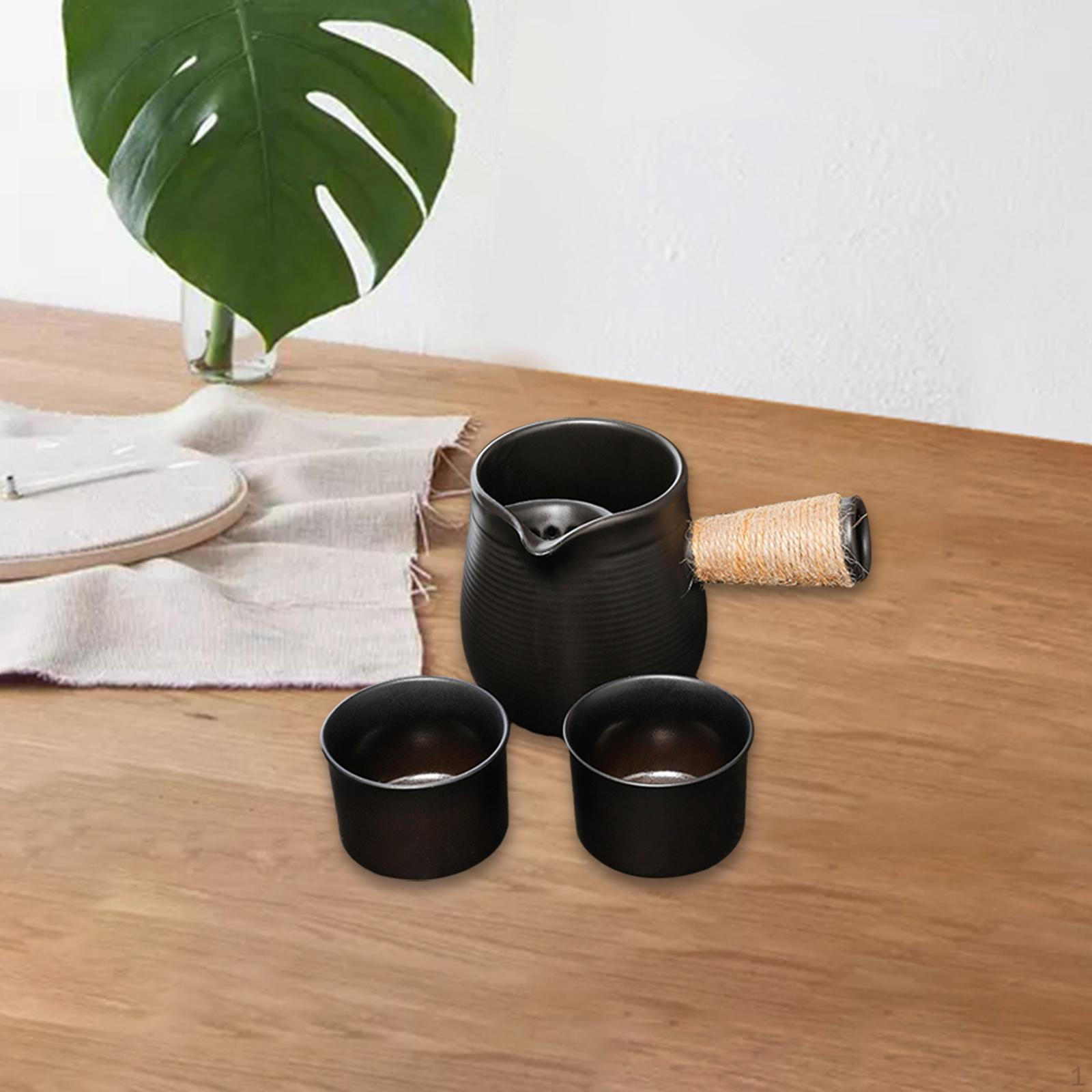 

Керамический чайник на 500 мл, прочный деревенский чайник с ситечком для кипячения воды в отеле with 2 cup