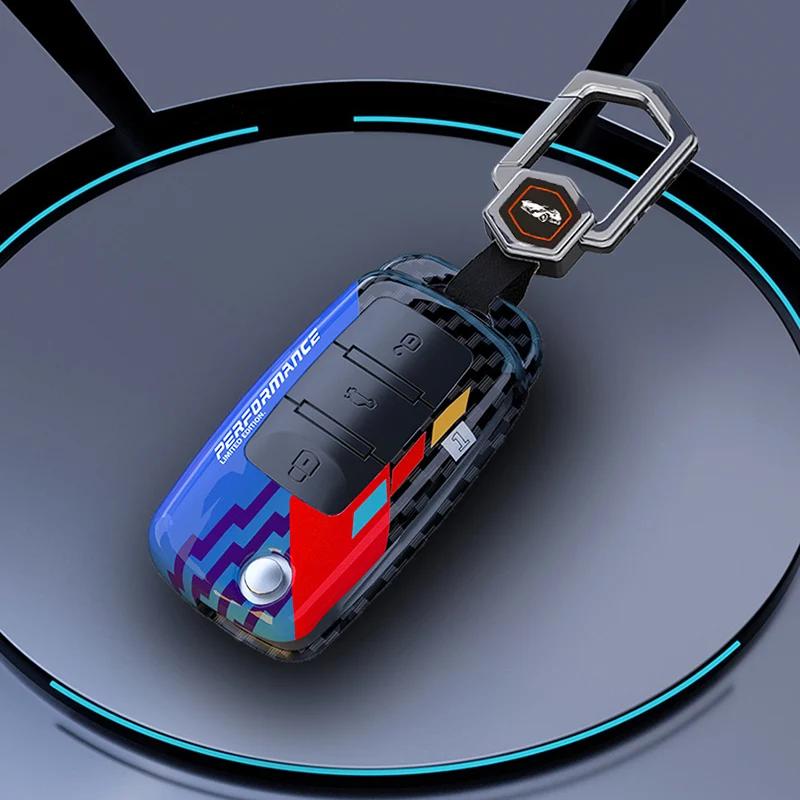 Ochronne Etui na Kluczyk Samochodowy Do Volkswagen Polo Passat B5 Golf 4 5 6 Mk5 Mk6 Eos Bora Beetle Tsi Nowe Etui Pokrowiec z Włókna Węglowego ABS
