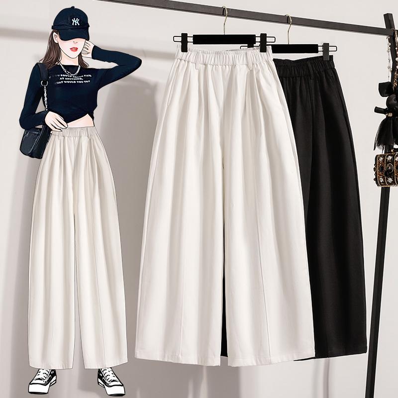 DIMANAF 2025 Plus Size Long Pants Women Loose Elastic Casual Harem Pants Basic Trousers Autumn