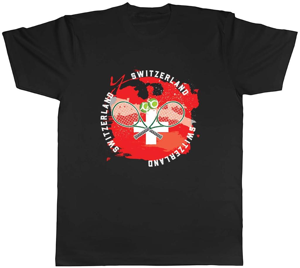 Tennis Sports With Switzerland Flag Unisexs Unisex TShirt Tee Gift
