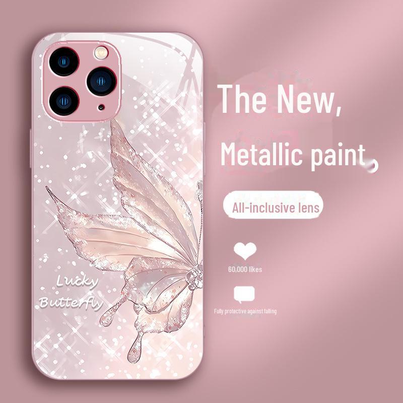 Crystal Butterfly Gradient Anti-Fall Case for Apple 7/8 Plus