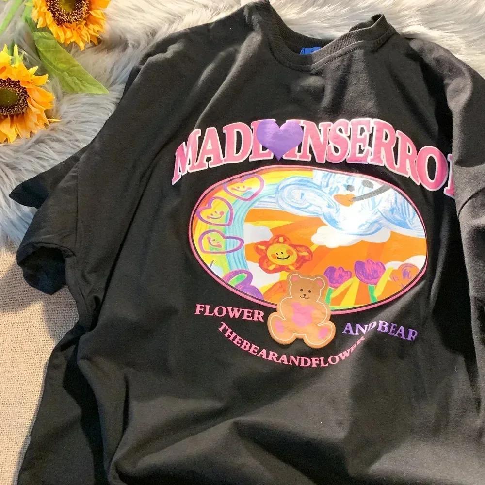 Women T Shirt Fruit Print Harajuku Tshirt Loose Short Sleeve Cute Oversized Tee Clothes Y2k Top Anime Graphic T-shirt