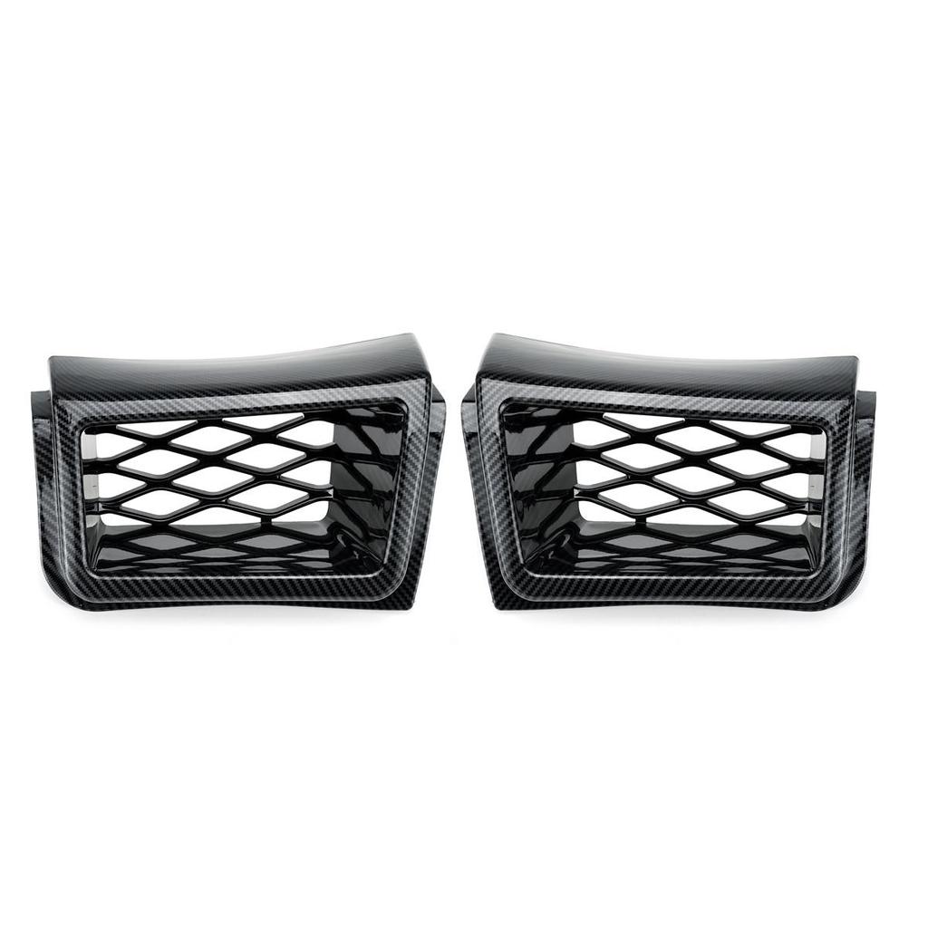 A Pair Carbon Fiber Look Car Brake Air Duct Front Bumper Caliper Grill Air Outlet For Chevrolet For Silverado 1500 2003-2007 SS