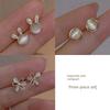 Opal Rabbit Crystal Cherry Sterling Silver Needle Earrings Small Exquisite Temperament Fashion Stud Earrings Women Sweet Ear Rings