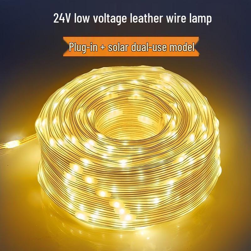 

Водонепроницаемые уличные солнечные гирлянды - Идеально подходят для двора, кемпинга и украшения деревьев. 10m 100 lights (Plug-in)