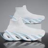Men's Autumn Lightweight Knit Sneakers - Breathable, Sock-Style, Blade Design for Running and Casual Wear