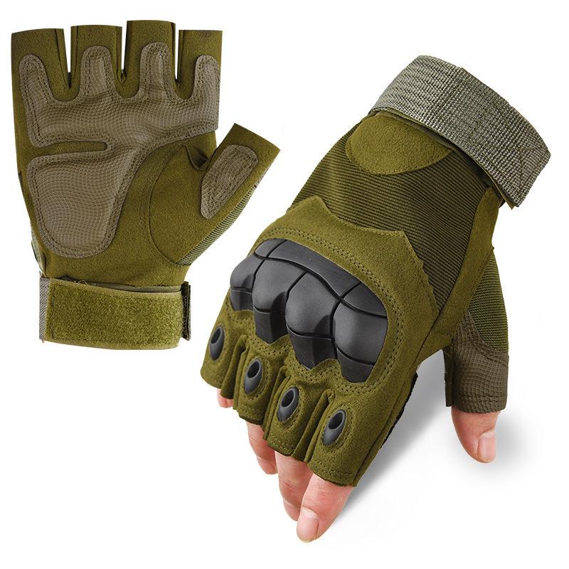 Men's Tactical Non-Slip Hard Shell Combat Gloves for Outdoor and Cycling
