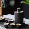 Ensemble de service à vin en poterie noire céramique Mini tasse à vin Ensemble de pot à saké japonais