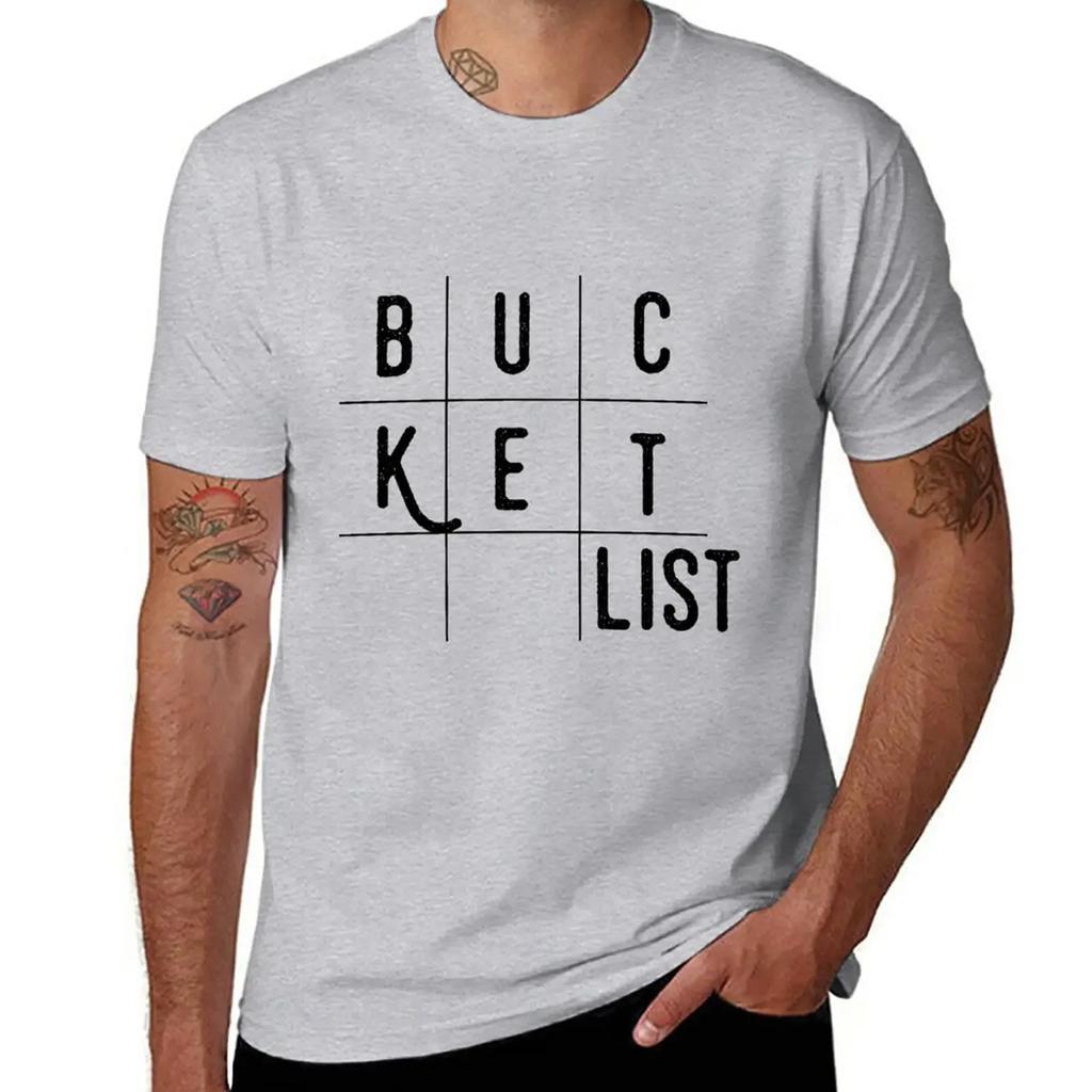 Bucket list T-Shirt blacks sublime oversized heavy weight t shirts for men