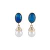 Baroque Imitation Pearl Oval Waterdrop Dangle Earrings for Women Middle-aged Style Punk Simple Jewelry Trend Accessories