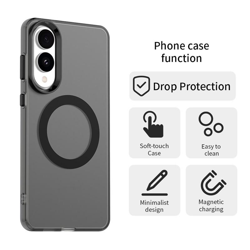 For Samsung Galaxy S25 Edge Case Magsafe Wireless Charging Cover Samsung Galaxy S25 Edge S25 Pro Plus S25 Ultra Matte Phone Case