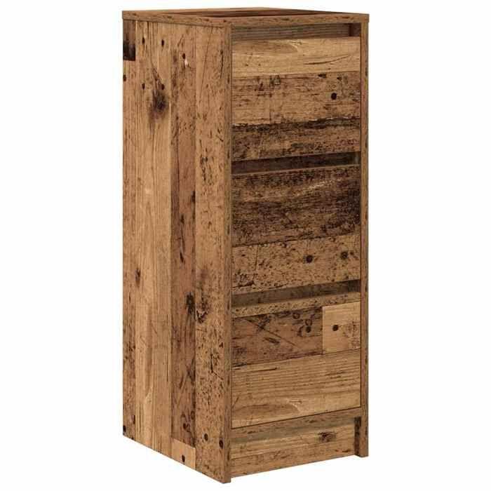 VidaXL Buffet vieux bois 29,5x34x76 cm bois d'ingénierie 861641
