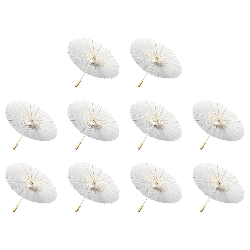 10-1pcs Oiled Paper Umbrella 60cm DIY White Umbrella Photography Props Decorative Chinese Parasol for Wedding Party Decor