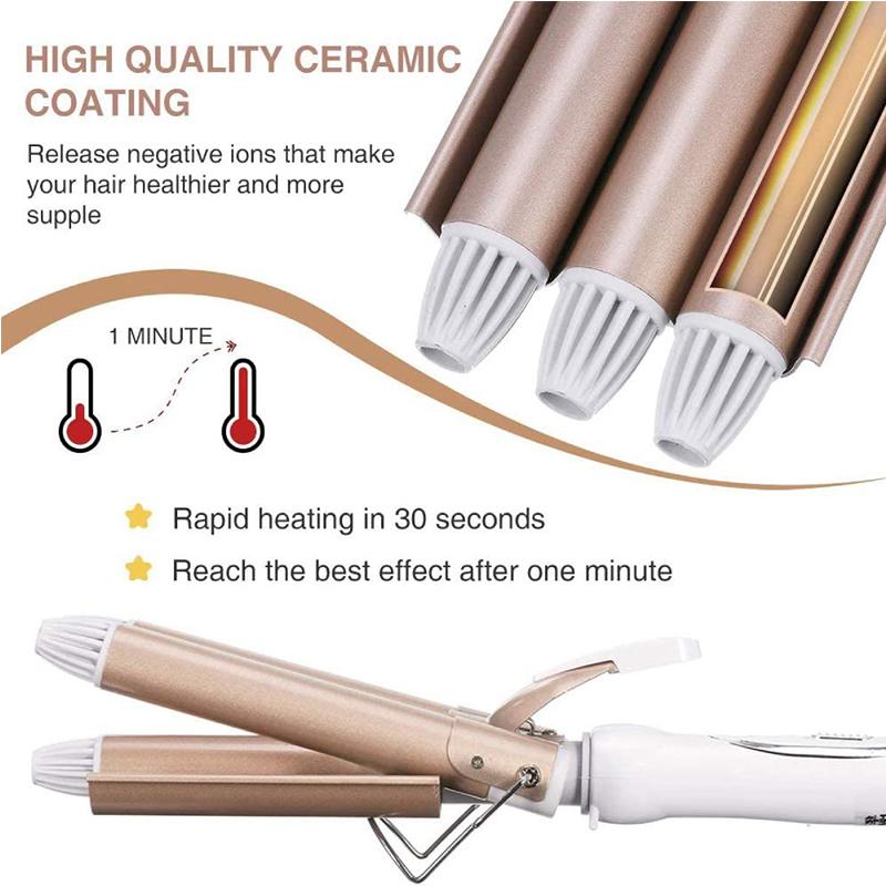 Professional Hair Tools Curling Triple Barrel Hair Styler Hair Curlers Electric Curling Hair Waver Styling Tool