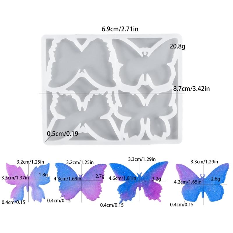 Sturdy Silicone Butterfly Pendant Resin Molds Perfect For Crafting Individualized Jewelry Such As Earrings And Necklaces