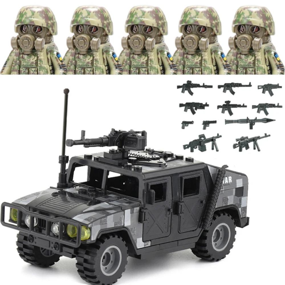 Vojenský voják Ukrajinské biochemické speciální síly Stavební kostky Armádní figurky Plynová maska Zbraně Kostky Hračky Pro Děti